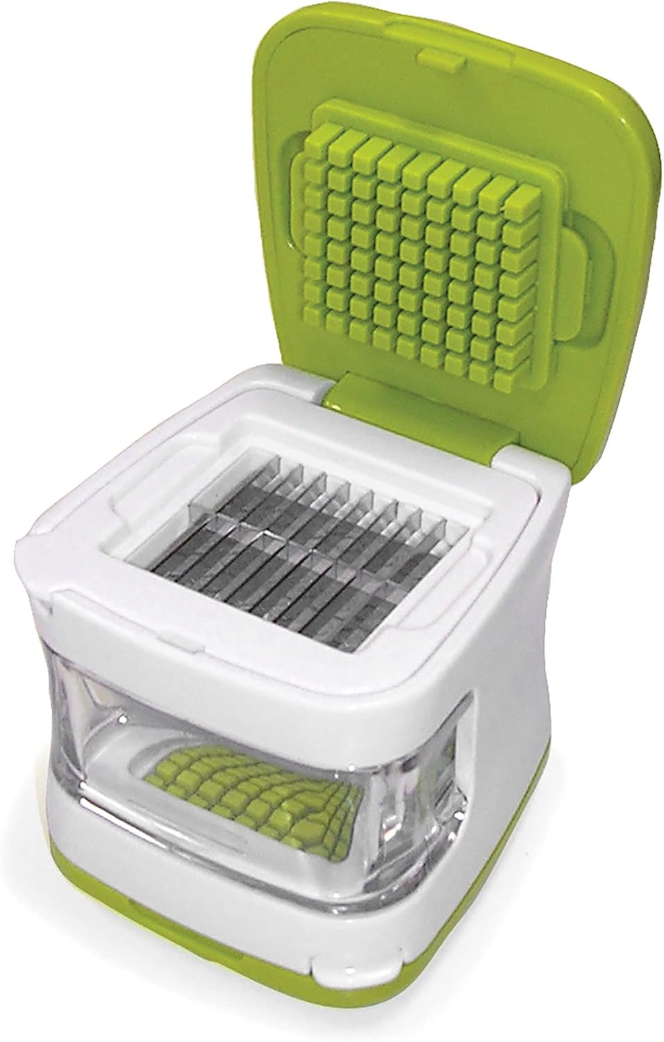 Multi-Function Garlic Chopper Box Stainless Steel Garlic Mincer with Container Manual Garlic Cutter