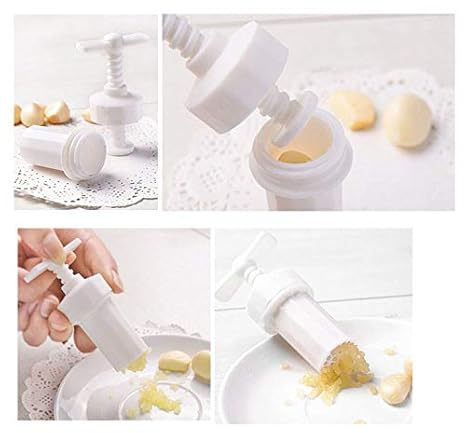 Rotating Garlic Press Manual Garlic Mincer Screw-Type Garlic Crusher Kitchen Tool