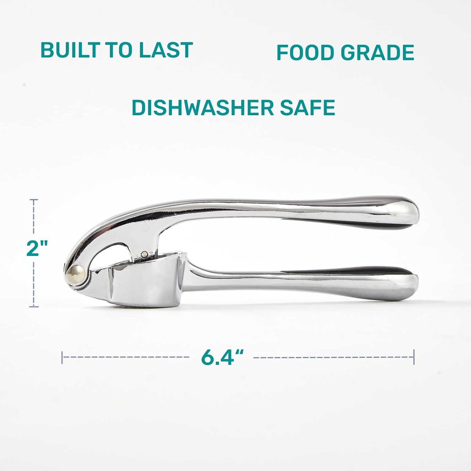 Heavy-Duty Stainless Steel Garlic Press Handheld Garlic Crusher Dishwasher Safe Kitchen Tool