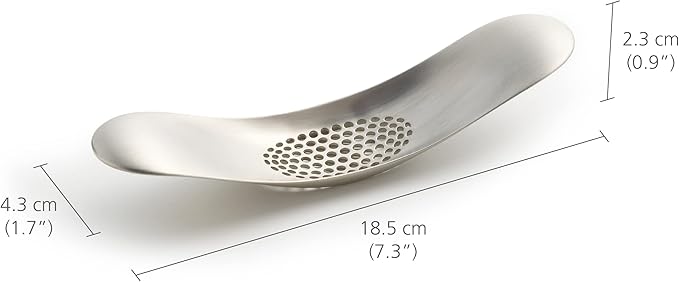 Stainless Steel Garlic Press Rocker Handheld Garlic Crusher Ergonomic Garlic Mincer Kitchen Tool