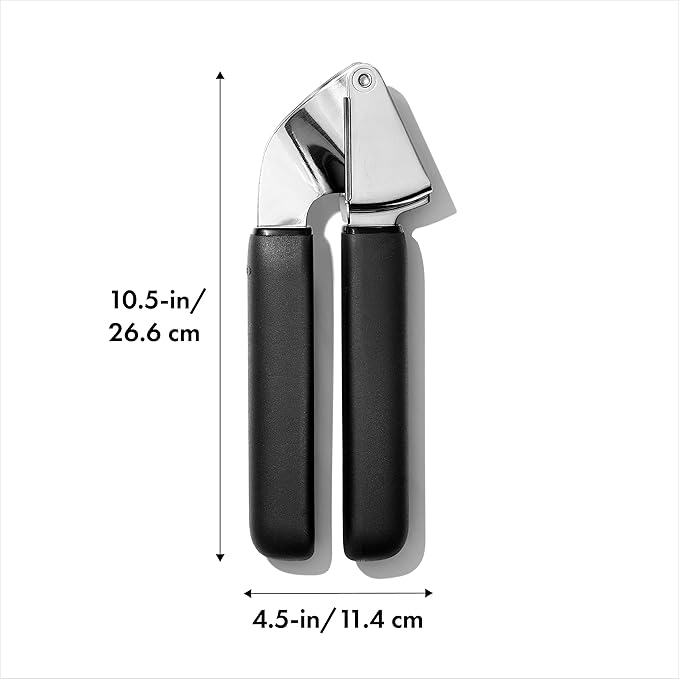 Heavy-Duty Stainless Steel Garlic Press Handheld Garlic Crusher Kitchen Tool