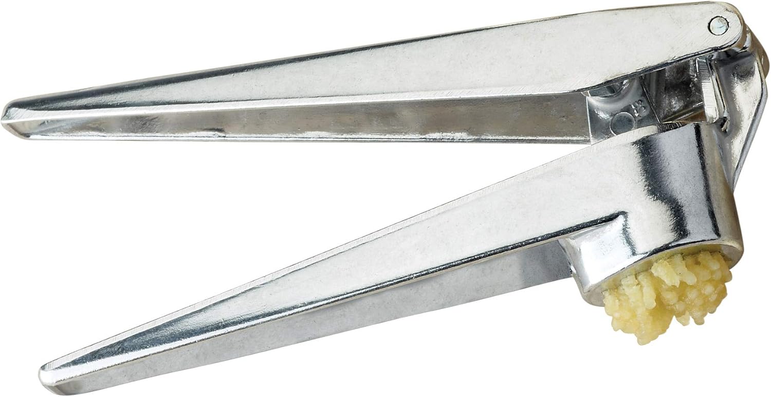 Classic Metal Garlic Press Handheld Garlic Crusher Durable Manual Garlic Mincer
