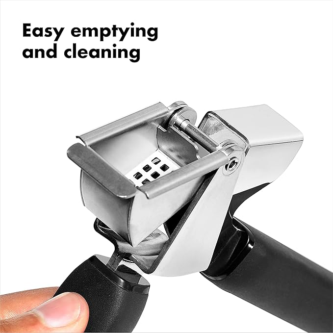 Heavy-Duty Stainless Steel Garlic Press Handheld Garlic Crusher Kitchen Tool
