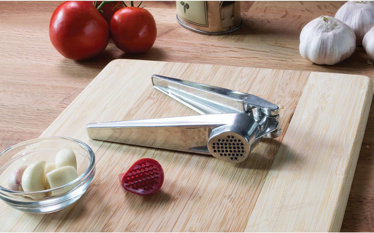 Classic Metal Garlic Press Handheld Garlic Crusher Durable Manual Garlic Mincer